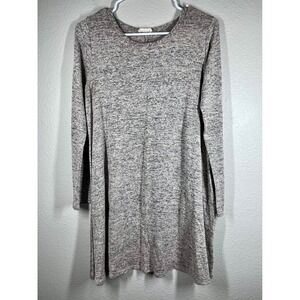 pinc Space Dye Long Sleeve Tunic Dress Womens Sz L Large Heathered Casual